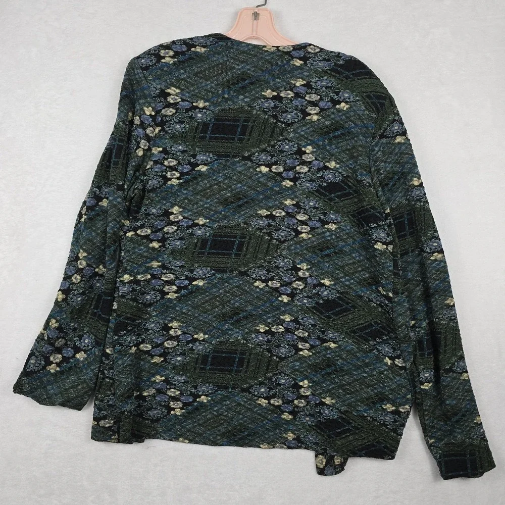 Ronnie Nicole Sport Vintage Women's Size Large Floral Open Front Long Sleeve Top - Picture 5 of 5